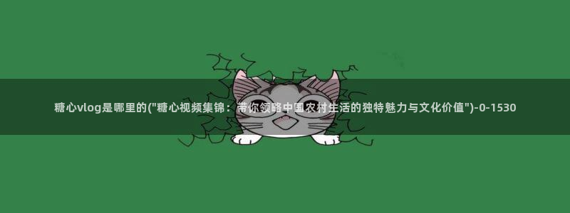  心糖vlog 网站：糖心vlog是哪里的(\